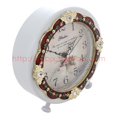 木制座鐘LS330064——歐式田園風創意時鐘的優雅魅力