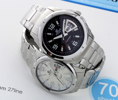 卡西歐男士簡約商務鋼帶防水男表EF-129D 經(jīng)典設計與實用功能的完美融合